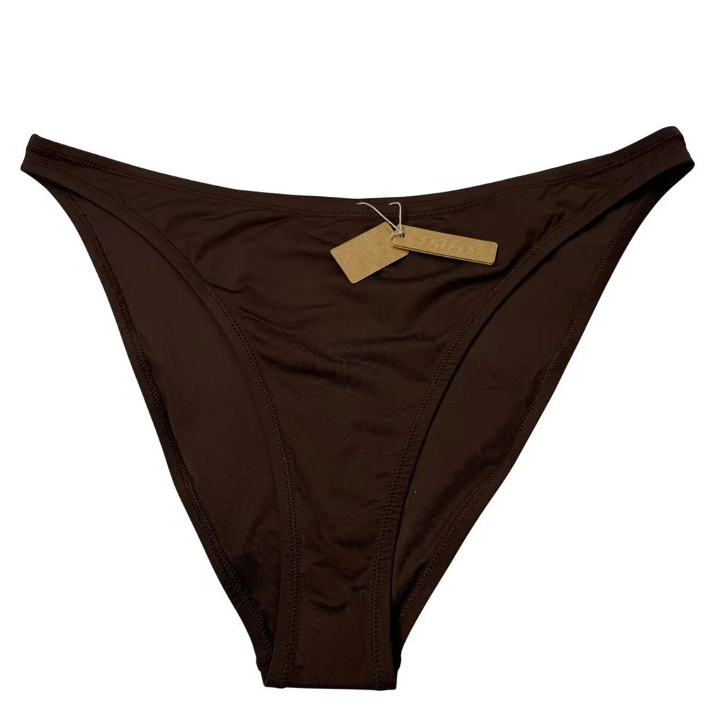 SKIMS‎ Swim Cheeky Tanga Bottoms Cocoa 3X